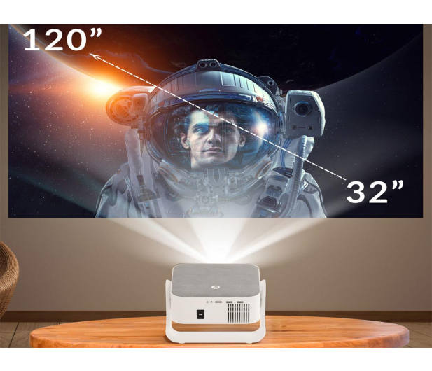 Projektor do kina domowego Kiano Elegance Cinema, 400 Ansi, Netflix, Prime, YouTube - 1373128 - zdjęcie 12